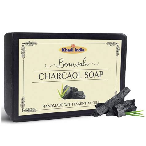 Buy BANSIWALA Khadi Activated Charcoal Soap 100 Gm - 4 Pieces Pack ...