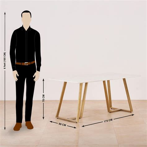 Buy Aristo Marble Top 6-Seater Dining Table - White from Home Centre at ...