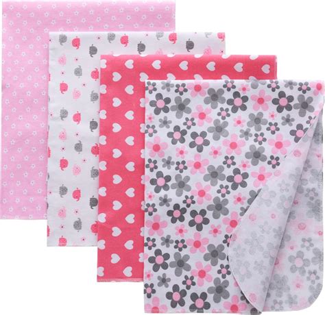 Amazon.com: Gina Era Flannel Receiving Blankets, Baby Swaddle Blankets ...