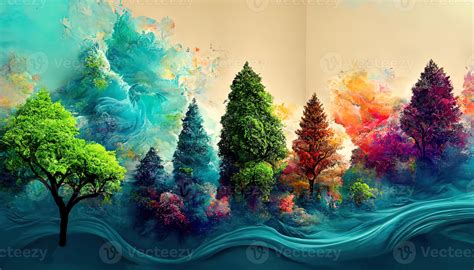 Colorful Tree Wallpaper