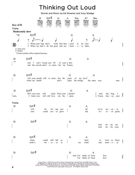 Thinking Out Loud Chords - Sheet and Chords Collection