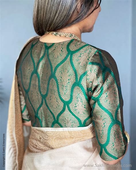 Classic Cream Banarsi faux Silk Saree | Sakhi Fashions – sakhifashions