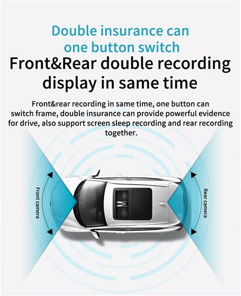 4K Front and 1080P Rear View Touchscreen Mirror Dash Cam – AUSHA