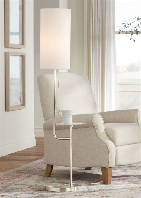 Possini Euro Design Piccolo Modern Floor Lamp with Tray Table 60 1/2 ...