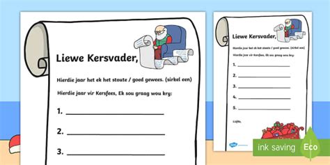 Brief aan Kersvader (teacher made) - Twinkl