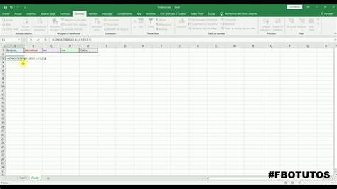 Image result for Concatener 2 Cellules Excel