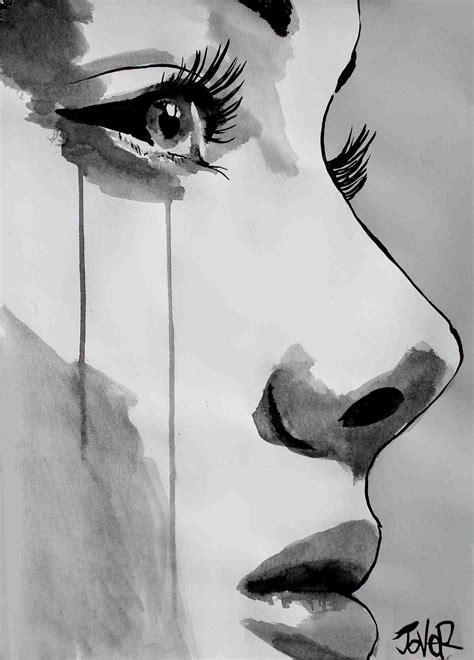 Depressed Girl Crying Drawing Tumblr at PaintingValley.com | Explore collection of Depressed ...