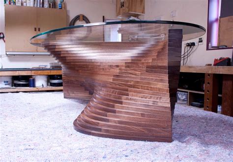 Sidewinder I Contemporary Sculptural Walnut Wood Coffee Table by David Tragen For Sale at 1stDibs
