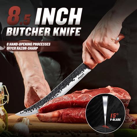 Huusk Breaking Knife for Meat Cutting, Hand Forged India | Ubuy