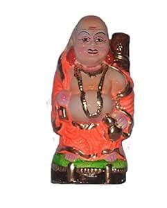 Buy Dominic Collections Hand Made Clay Colorful Laughing Buddha ...