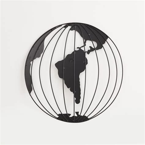 Buy Nimbus World Map Black Metal Wall Art from Home Centre at just INR ...