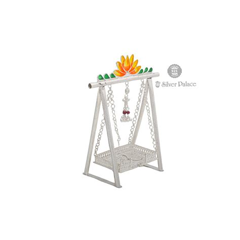 925 Sterling Silver Radhe Collection Swing Krishna Cradle For Pooja ...