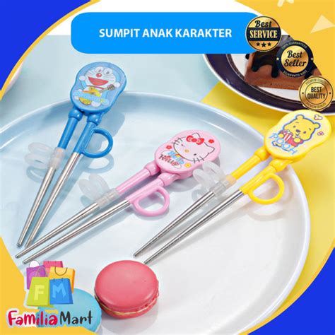 Jual Sumpit Anak Karakter / Sumpit Anak Belajar Makan Model Kartun ...