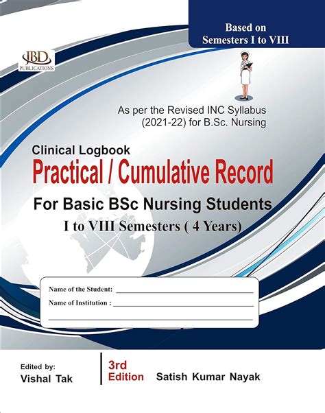 Clinical Logbook Practical / Cumulative Record for BSc Nursing Students ...