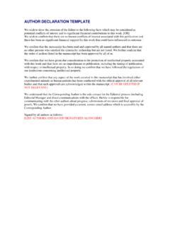 Image result for Author Declaration Example