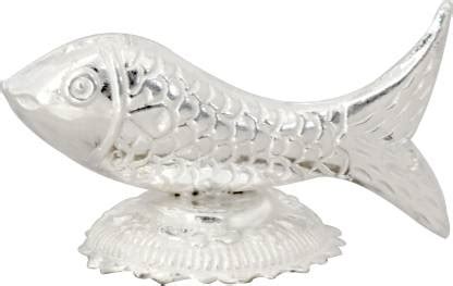 KMJ Pure Silver Fish/ Machli for Astrological and Lal Kitab Remedy (wt ...