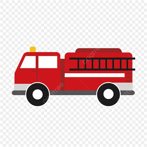 Red Fire Truck Clipart Vector, Fresh Red Fire Truck Decorative Elements ...
