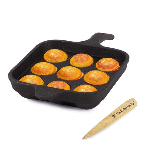 Buy The Indus Valley Pre-Seasoned Cast Iron Paniyaram Pan with Free ...