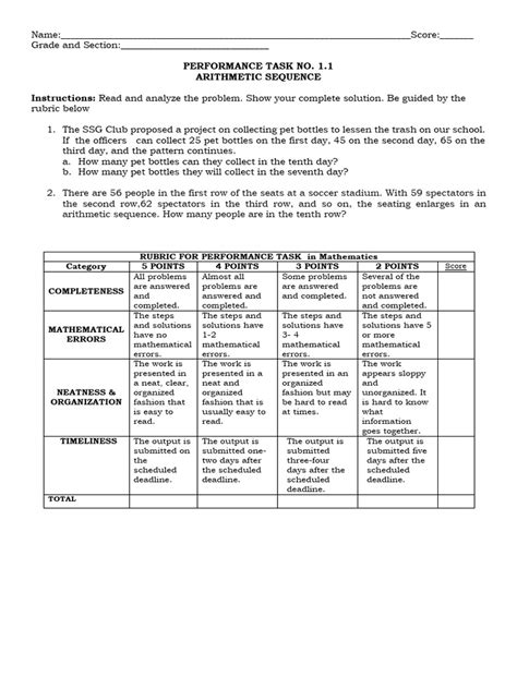 Image result for Performance Task in Math Quarter 1 Week 2