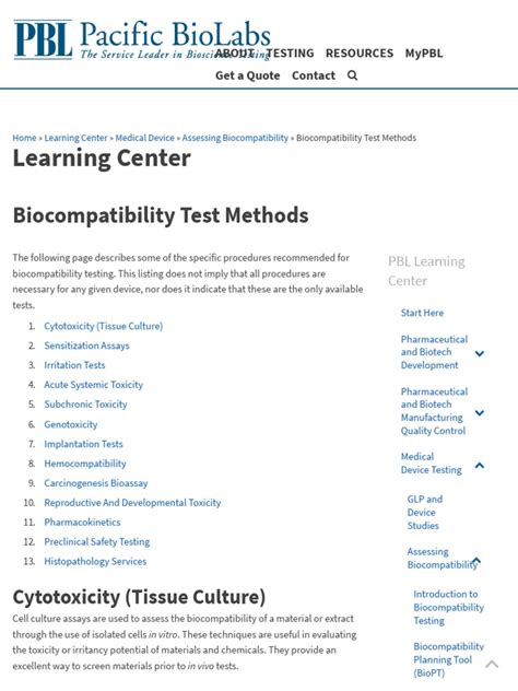 Image result for Biocompatibility Test