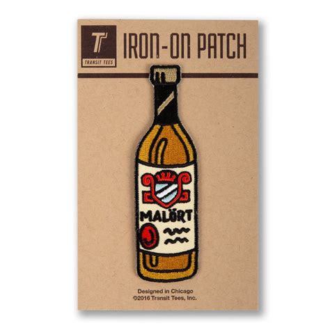 Malort Bottle Iron on Patch - Chicago Patch, Malört Patch, Chicago ...