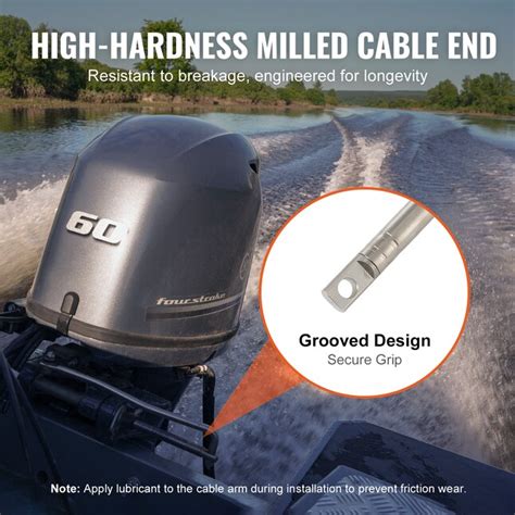 VEVOR Boat Steering Cable 17 Feet Outboard Marine Rotary Steering Cable ...
