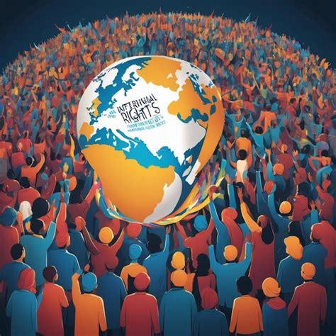 International human rights day with people advocating for human rights ...