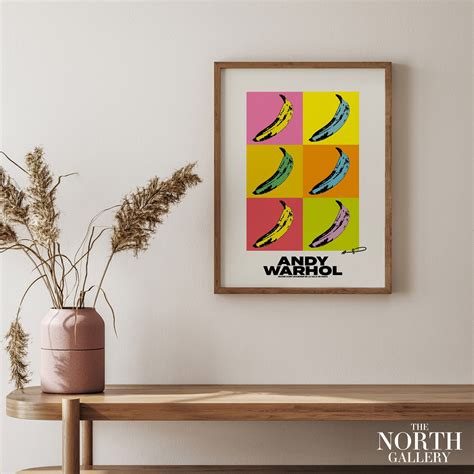 Andy Warhol Banana Exhibition Poster Print, Colorful Bananas, Velvet ...