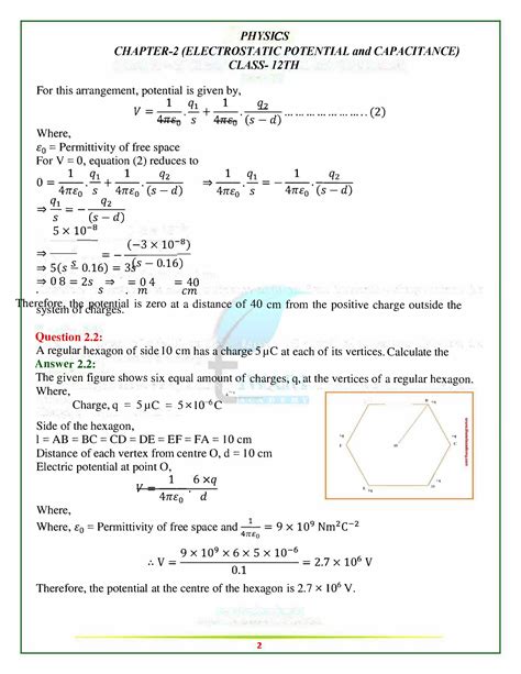 Image result for Physics Class 12 CBSE Example 2.9 Chapter 2