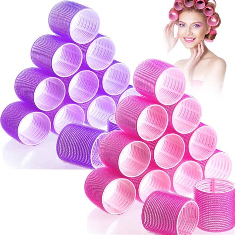 RUseeN Jumbo Hair Curlers Rollers, 24 Pcs Large Hair Rollers Set, Big ...