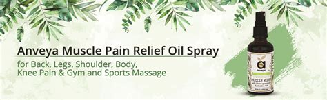 Anveya Muscle Pain Relief Oil Spray, 50ml, for Back, Legs, Shoulder ...