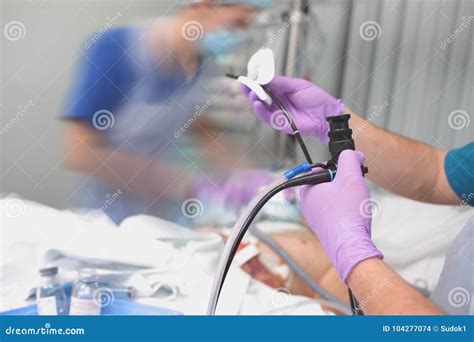 Preparation for the Performing Endoscopic Procedure To the Patient Stock Photo - Image of nurse ...