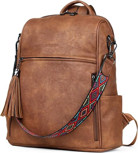 Buy FADEON Leather Backpack Purse for Women Designer Ladies Shoulder ...