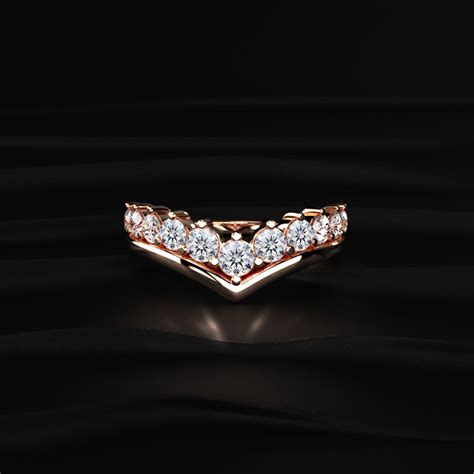 V Shaped Diamond Ring | Chevron Ring | Earthly Jewels