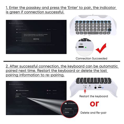 Buy Wireless Controller Keyboard for PS5, Portable Bluetooth Gamepad ...