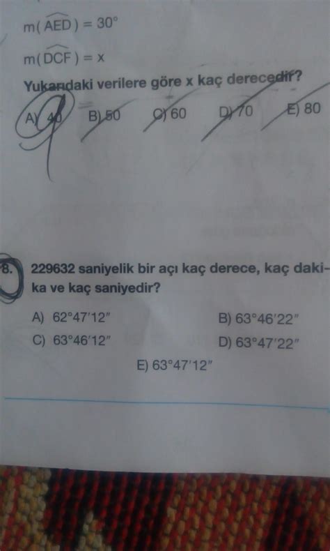 229632 saniyelik bir açı kaç derece, kaç dakika ve kaç saniyedir ...
