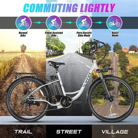 Buy 26'' E-Bike Electric Bikes 500W Commuter Electric City Bicycle w ...