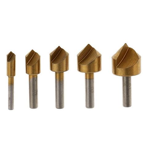 6mm, 10mm, 13mm, 16mm, 19mm Countersink Power Drill Bit Bore Set for ...