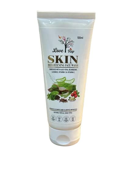 Love Rap Skin Brightening Face Wash Enriched With Aloe Vera, Bearberry ...