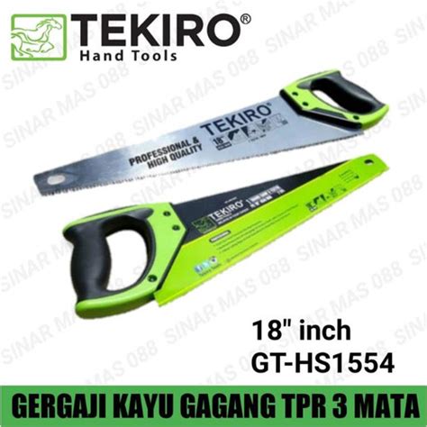 Jual TEKIRO GT-HS1554 - GERGAJI KAYU 18 INCH GAGANG TPR 3 MATA - GERAJI ...