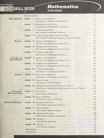 Mathematics: Calculator, Includes Answer Key (Steck-Vaughn Ged Skill ...