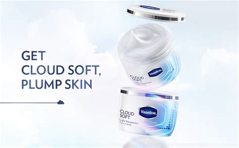 VASELINE Cloud Soft, Light Moisturiser, 200 ml, for Plump, Soft Skin ...