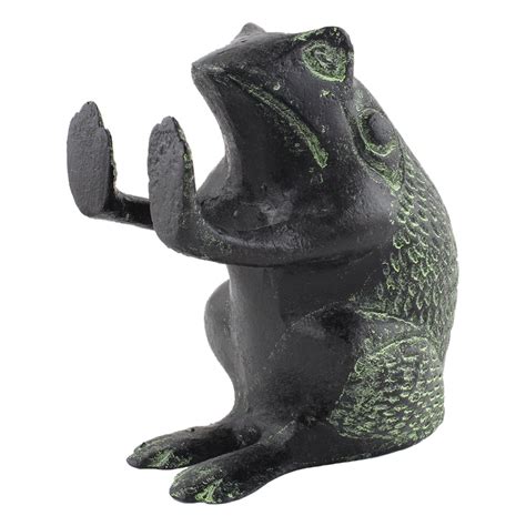 Two Black Brass Frogs Bookends For Your Shelves