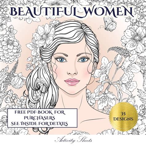 Buy Beautiful Women Activity Sheets: An Adult Coloring (Colouring) Book ...