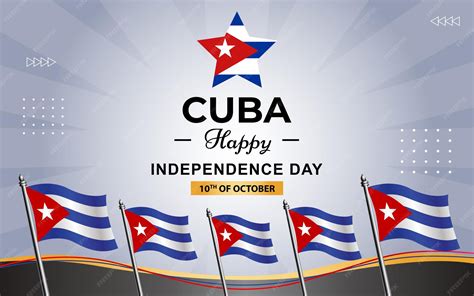 Premium Vector | Cuba poster for independence day