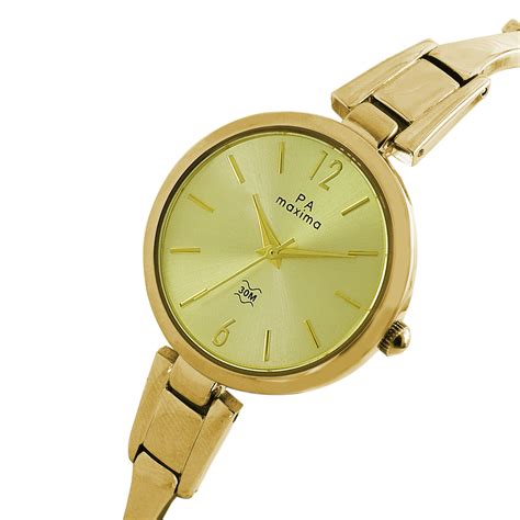 Maxima GOLD Women Gold Dial Analogue Watch - 60680BMLY
