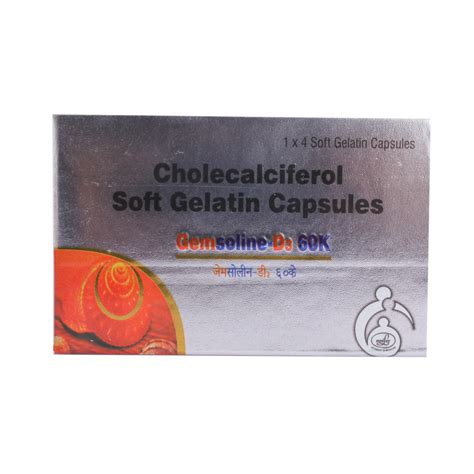 Gemsoline-D3 60K Soft Gelatin Capsule 4's Price, Uses, Side Effects ...