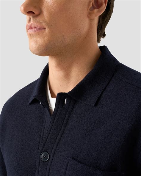 Boiled Wool Shirt Jacket - Eton