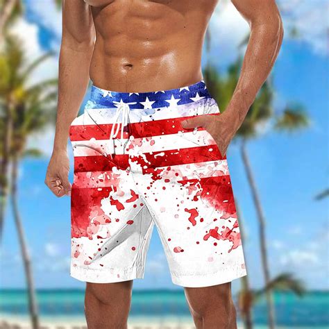 American Flag Shorts 4th of July Shorts Men Mens Independence Day Beach ...