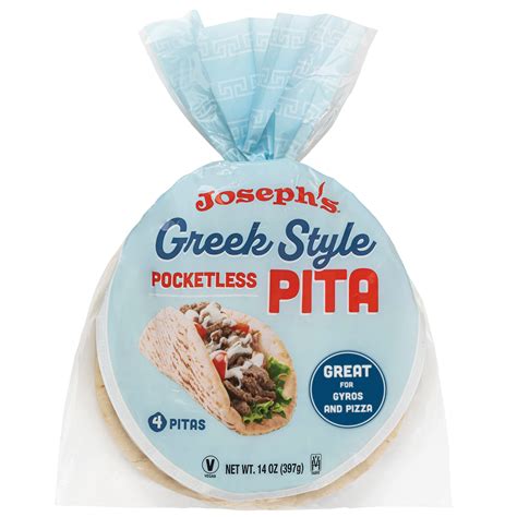 Greek Style Pocketless Pita Bread – Joseph's Bakery
